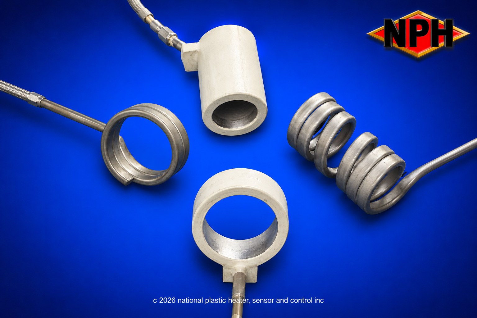 Coil heaters for the Die casting applications, hot runners and injection molding